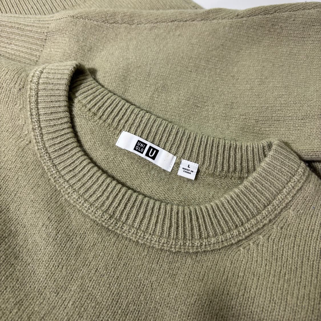 우먼M-L 유니클로U 베이지 울니트 상품이미지1