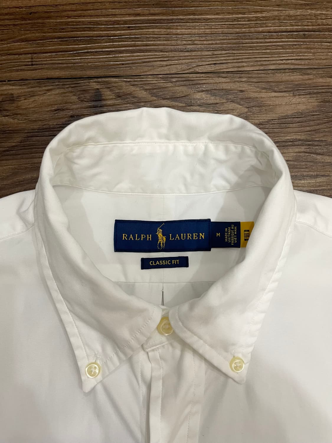 폴로 화이트 클래식핏 브러시드 포플린 셔츠 상품이미지5