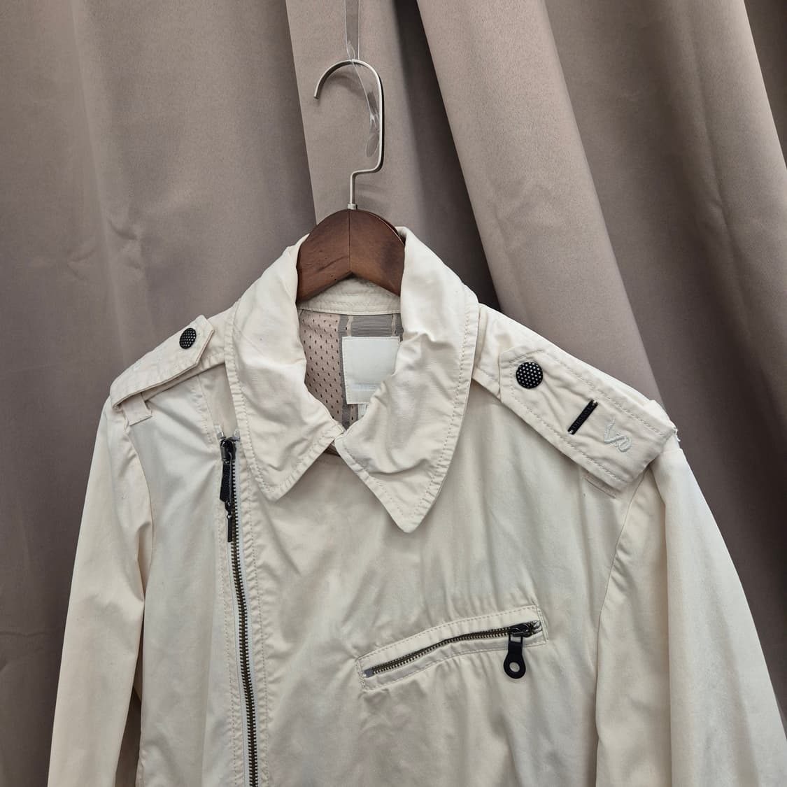 빈티지 디젤 비대칭 멀티 지퍼 밀리터리 바이커 자켓 L 상품이미지2