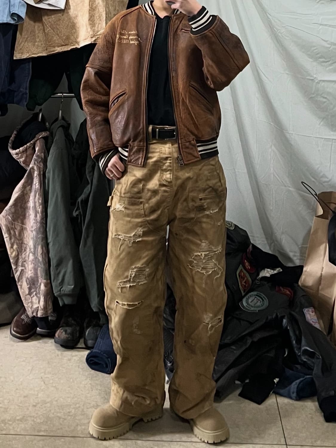 아비렉스 아이콘 가죽 자켓 상품이미지3