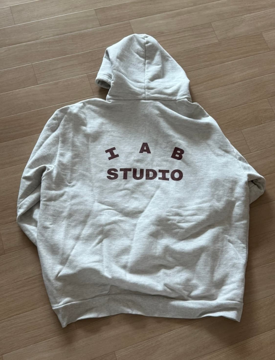 IAB STUDIO 아이앱 스튜디오 애쉬그레이 후드티 L 상품이미지3