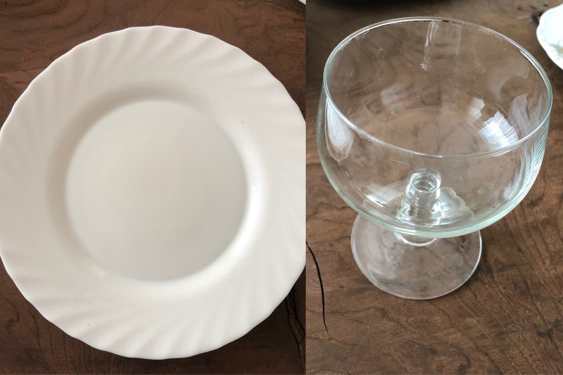 [직수입] 빈티지 접시/와인잔 2 set 상품이미지1