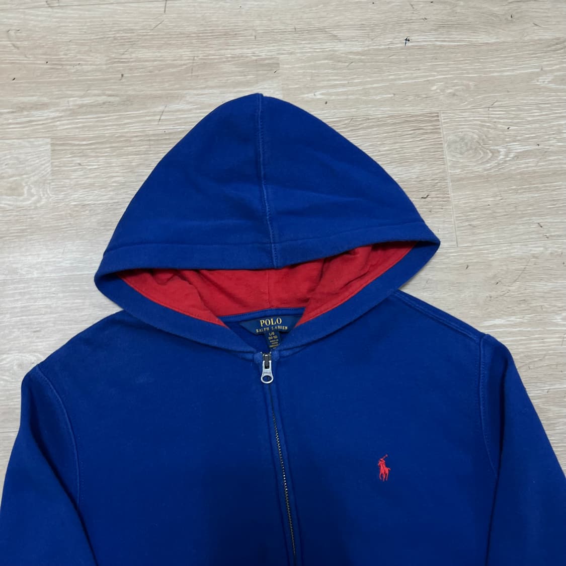 폴로 랄프로렌 키즈 기모 후드집업 [블루] L(14-16)/100 상품이미지2