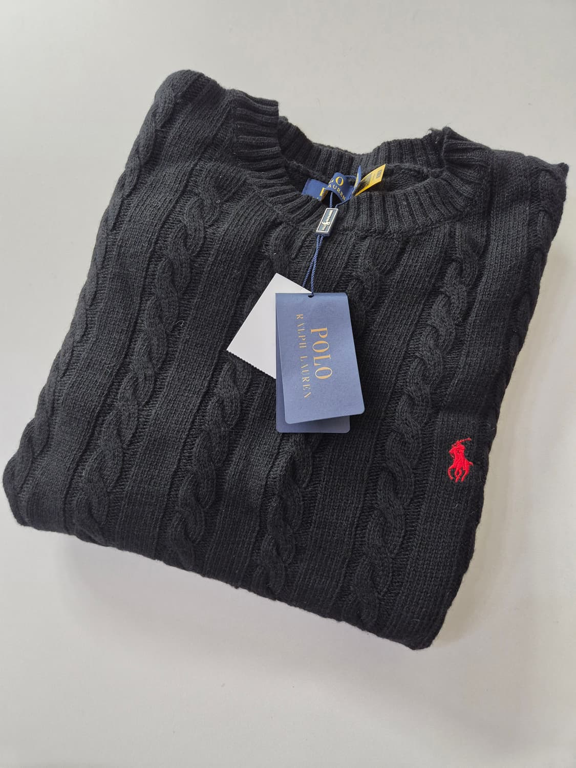 폴로 꽈배기 니트 검정,곤색,회색 (새상품) 상품이미지1