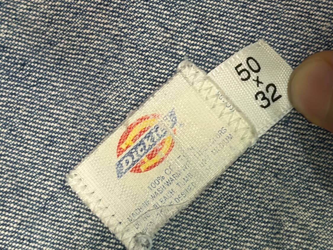 디키즈(Dickies) 빈티지 연청 데님 오버롤 상품이미지8