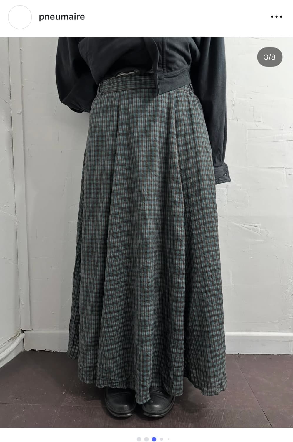 프네우마르 니코앤드 niko and… 일본빈티지 체크치마 상품이미지1