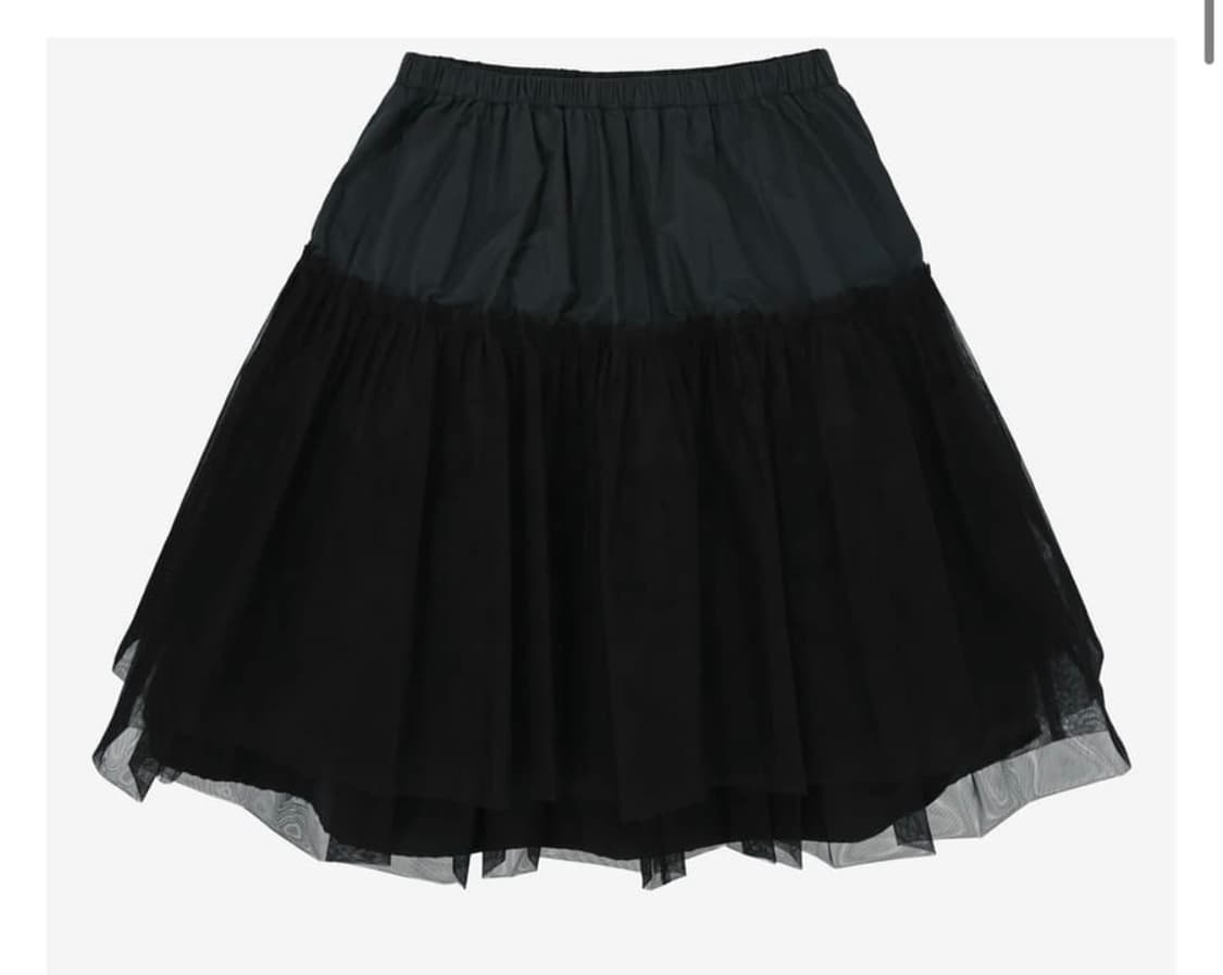 노컨텐츠 메쉬 플레어 스커트 상품이미지1