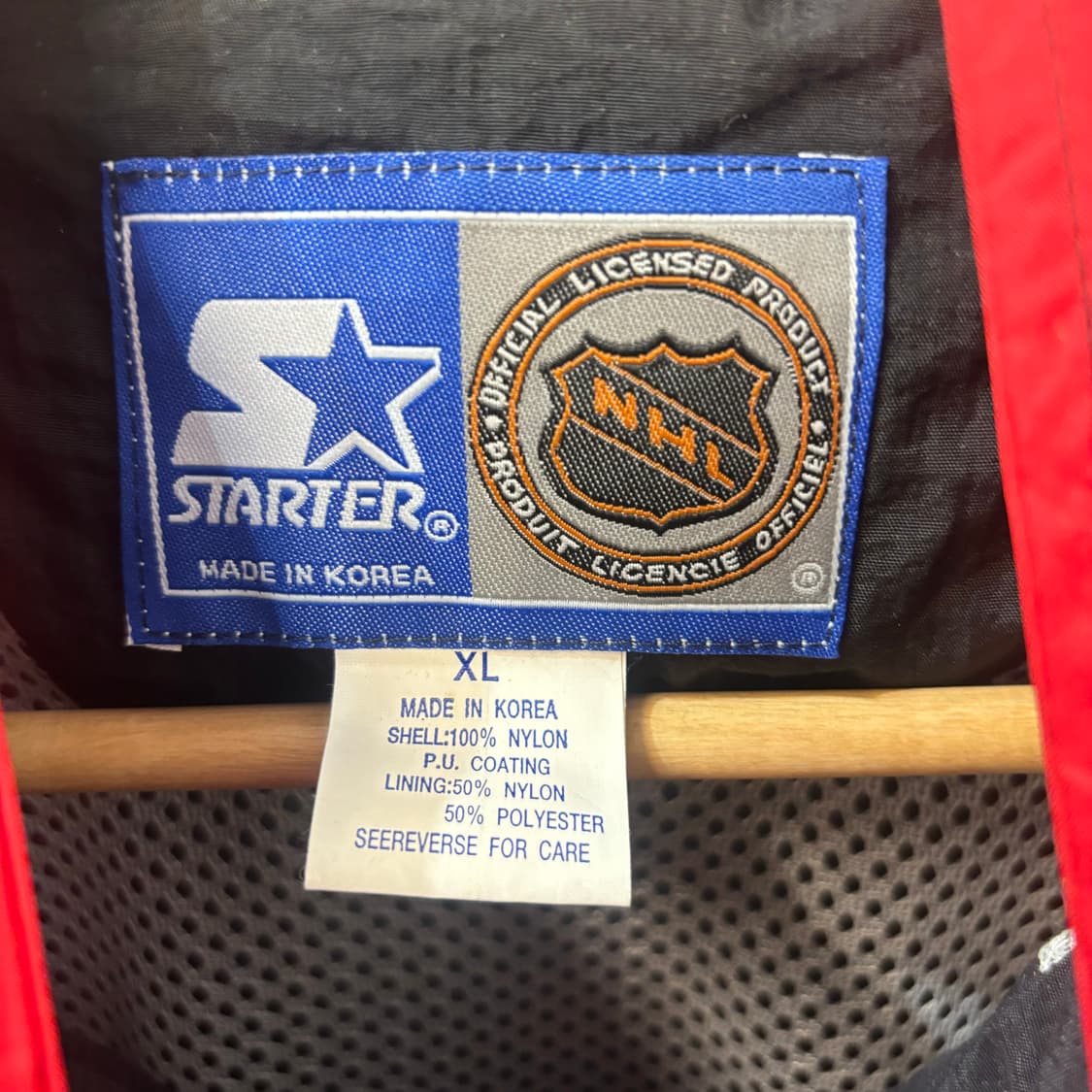 스타터 X NHL 90s 올드스쿨 디트로이트 레드윙스 바람막이 XL 상품이미지7