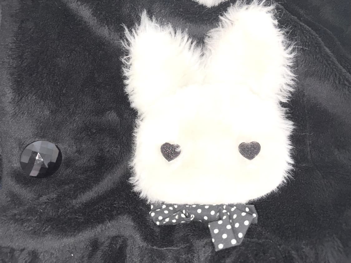 토끼 귀 후드 망토 블랙 케이프 코트 히메갸루 양지뢰 로리타 우사미미 상품이미지2