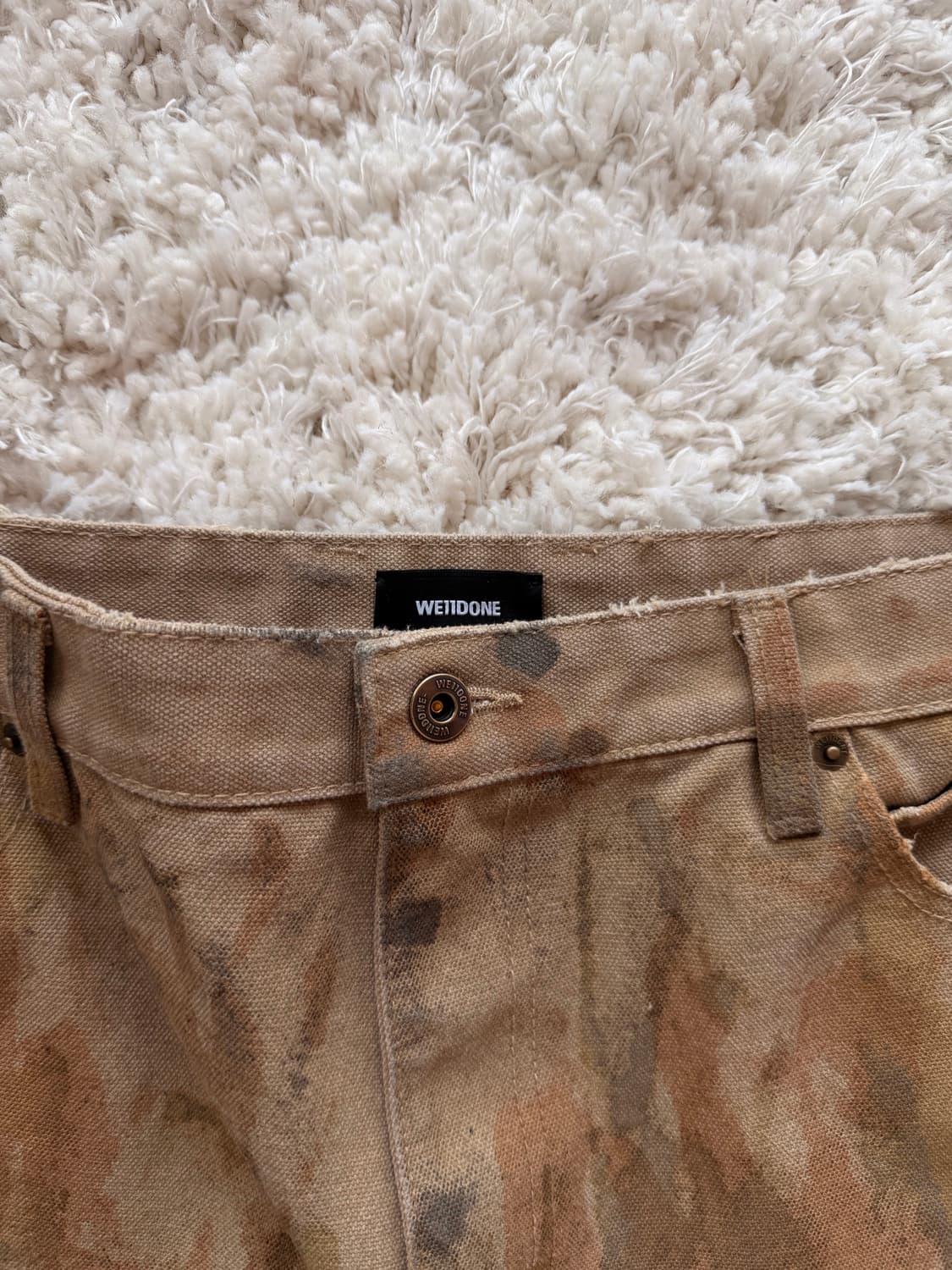 새상품 페인팅워싱 데님팬츠  상품이미지2