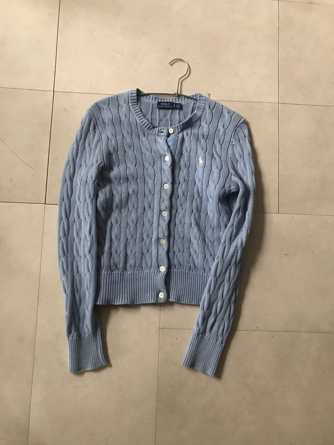 폴로 베이비블루 케이블 가디건 상품이미지8