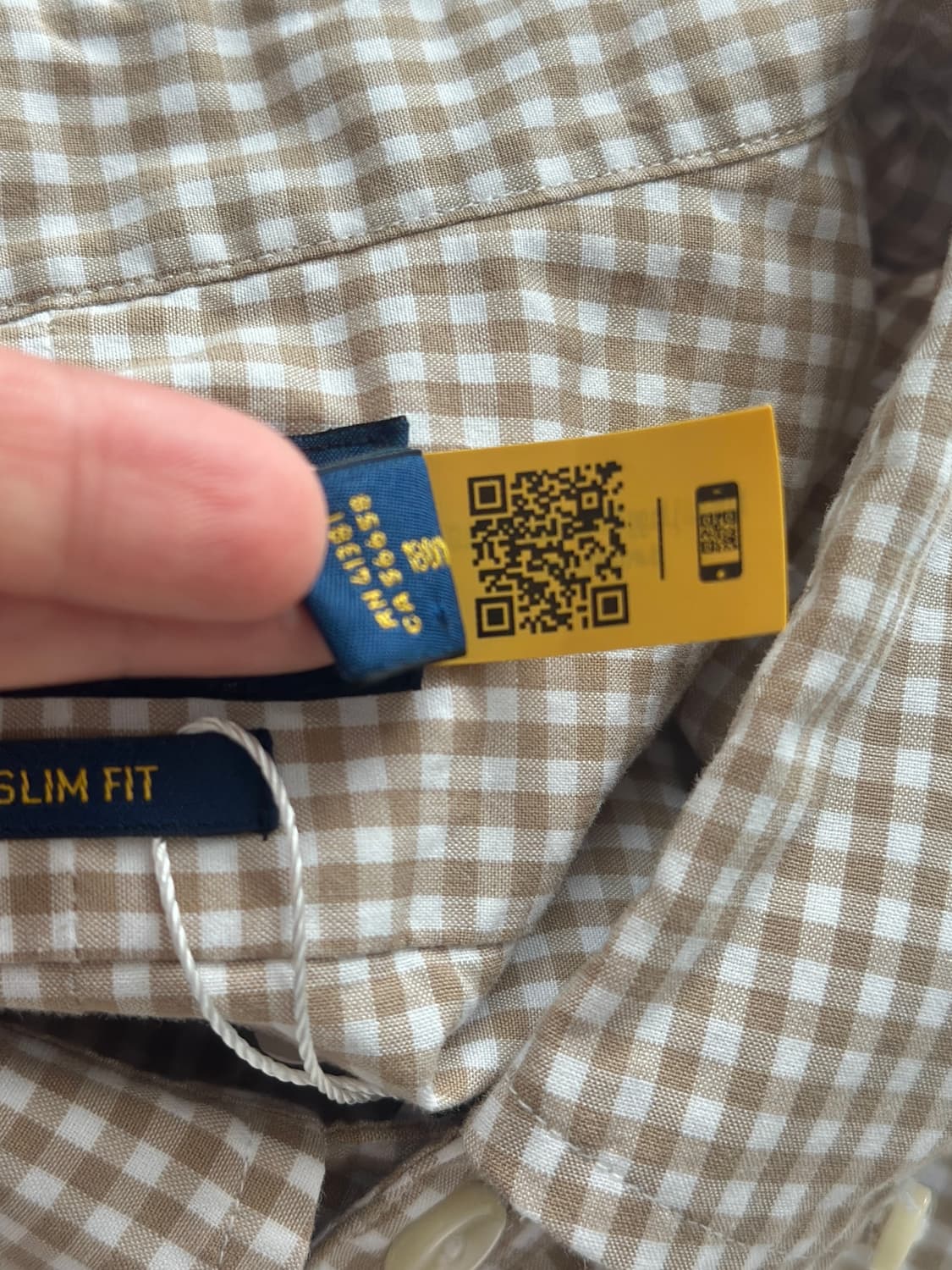 폴로 랄프로렌 베이지 깅엄체크 셔츠  상품이미지9