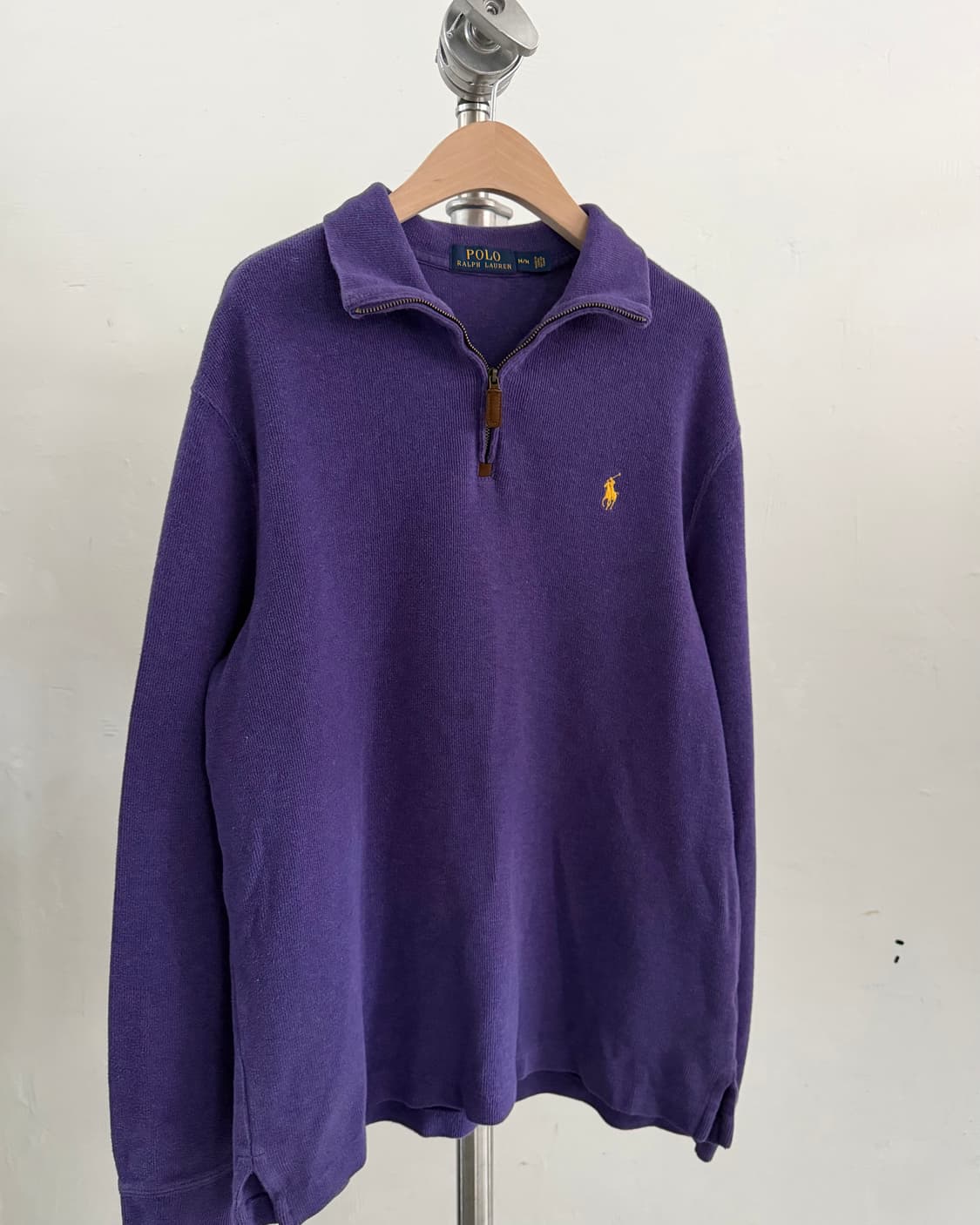 Polo 폴로 랄프로렌 신형 퍼플컬러 코튼 하프집업 상품이미지3