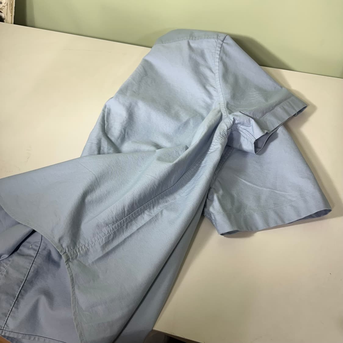 M-L 마인드브릿지 유스 오버핏 스카이블루 원포켓 옥스퍼드 셔츠 상품이미지4