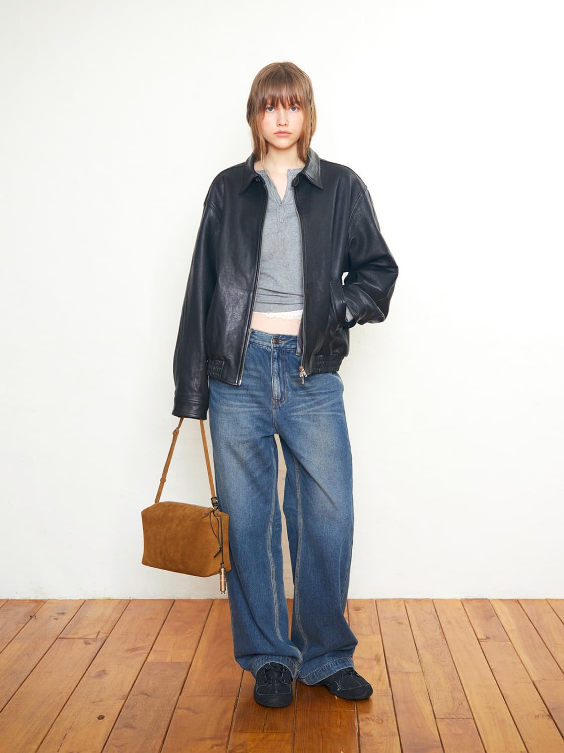 로우클래식 램스킨 해링턴 자켓 M 상품이미지3