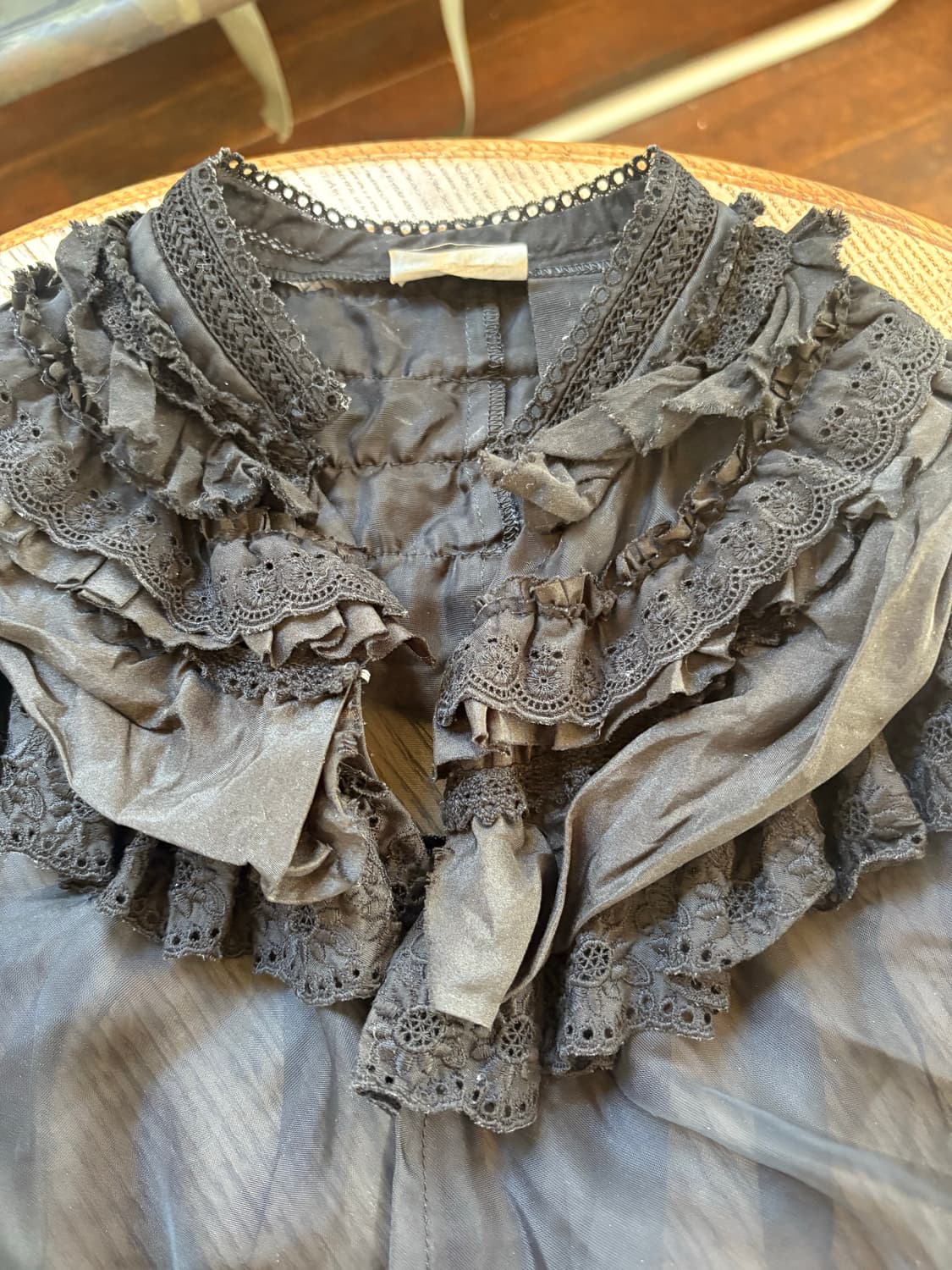 tao comme des garcons 06ss 시스루 러플 블라우스 상품이미지4