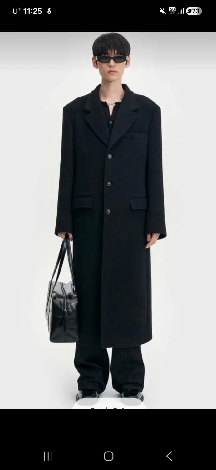 벨리에 버티컬 싱글코트 솔리드 블랙 4 상품이미지1