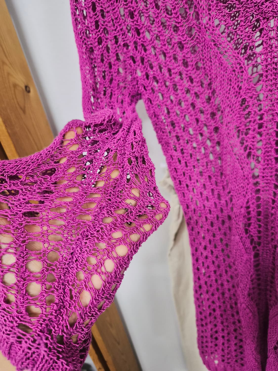 겐조 린넨실크 크로셰 니트. 도나카란 린넨배기팬츠 상품이미지6