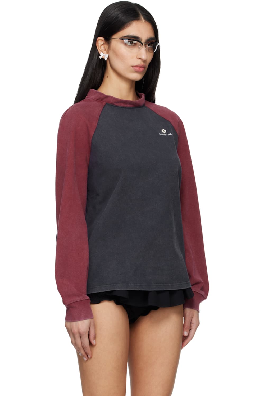 [6,8,10]슈슈통 26ss 나그랑 롱 슬리브리스 탑/차콜 상품이미지2