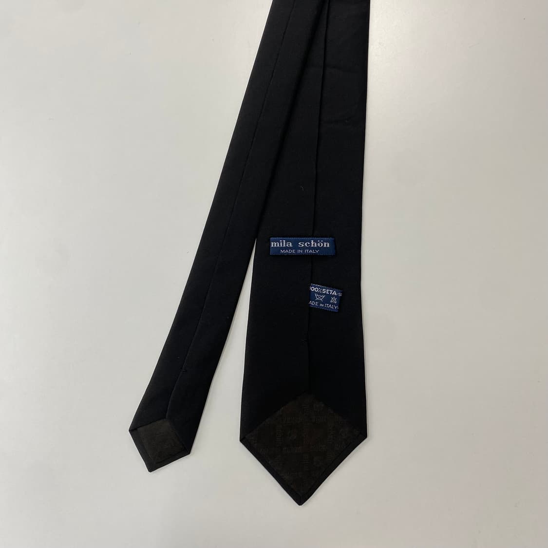 밀라숀(mila schon) 명품 정품 블랙넥타이 상품이미지3