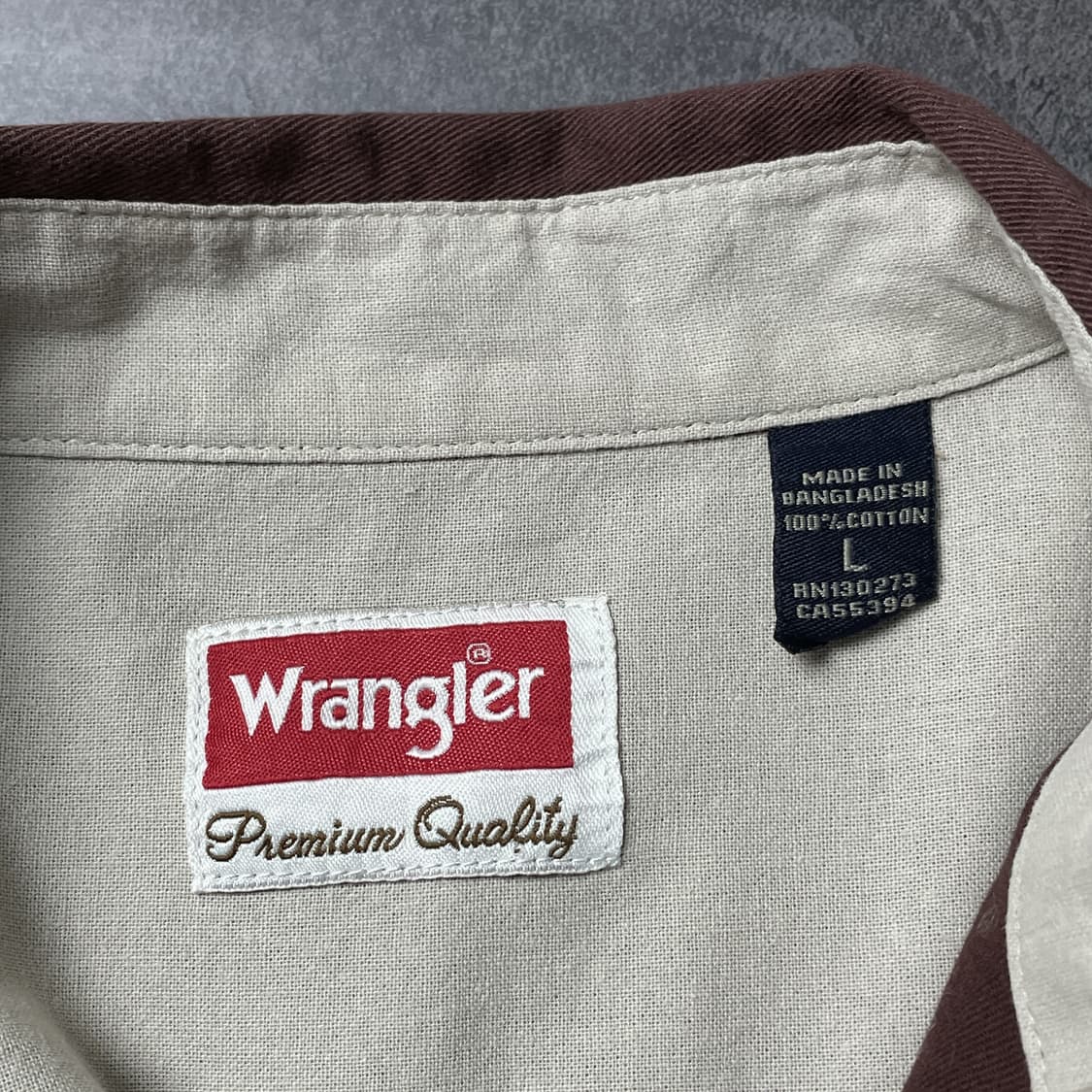 WRANGLER 랭글러 빈티지 브라운 코튼셔츠 A00400 상품이미지8
