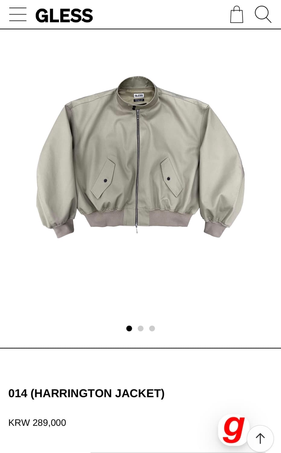 Gless 해링턴 자켓 상품이미지1