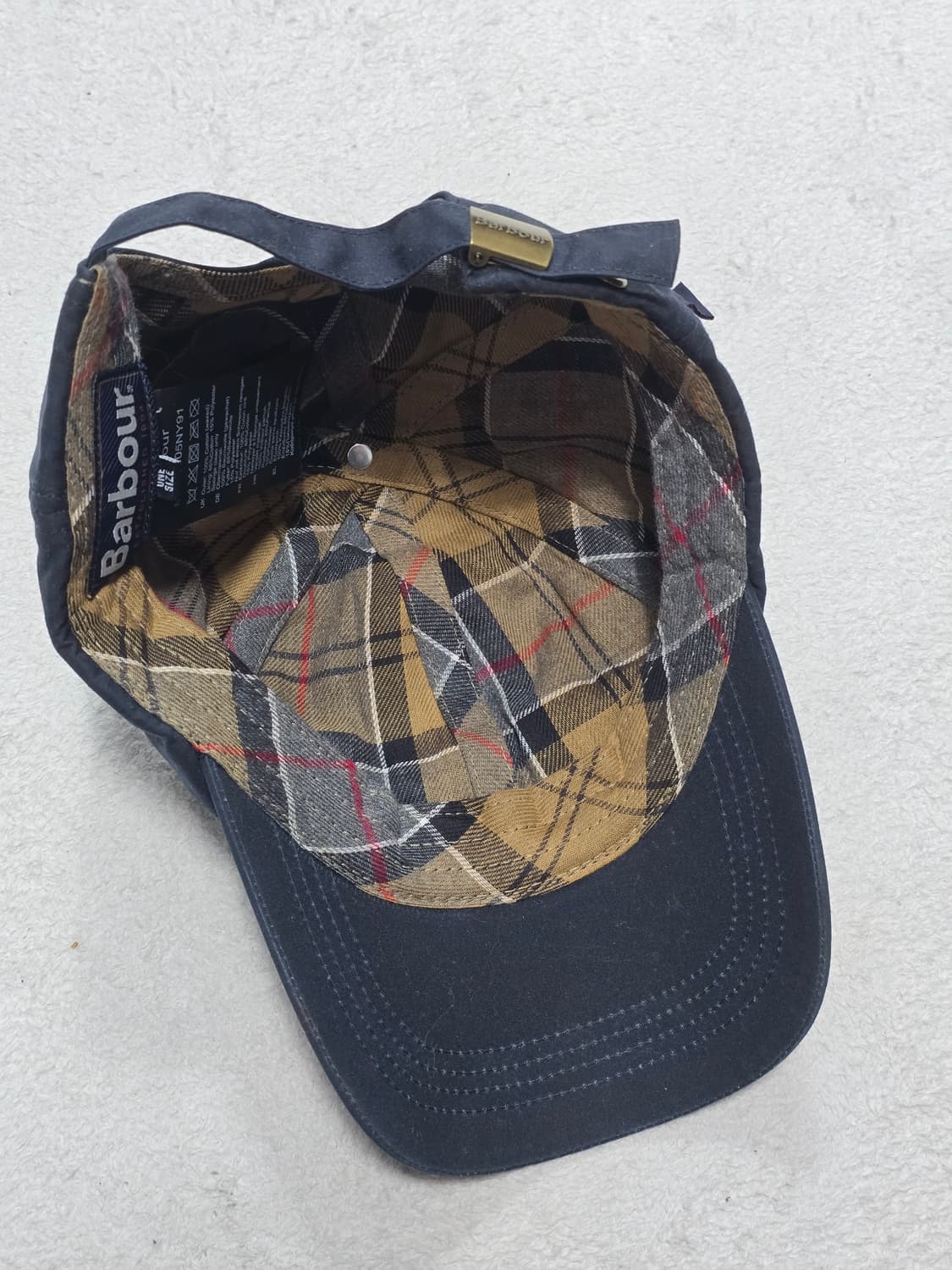 Barbour 바버 블랙 코튼 볼캡 모자 1size 상품이미지5