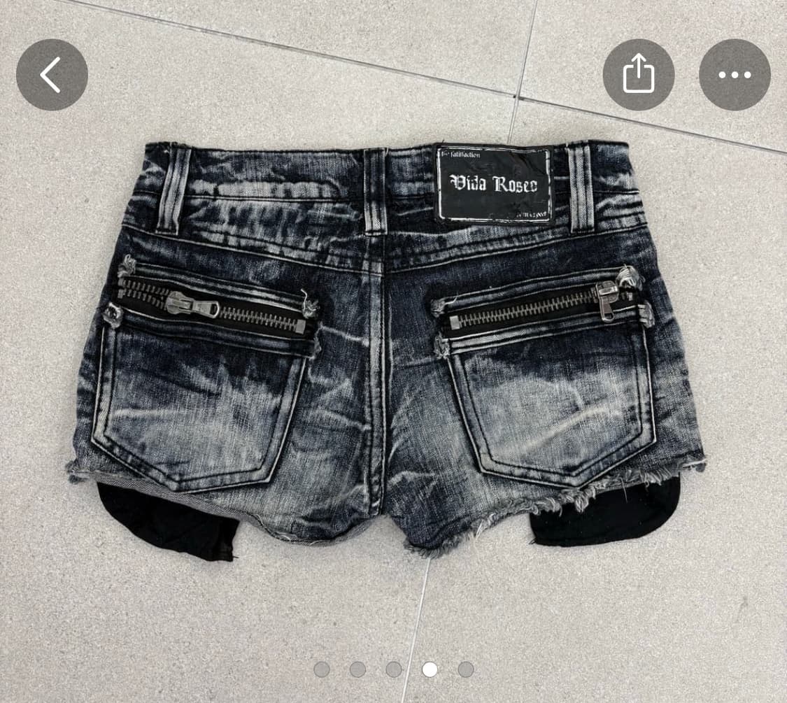 팝걸빈티지 스터드 워싱 숏팬츠 상품이미지2