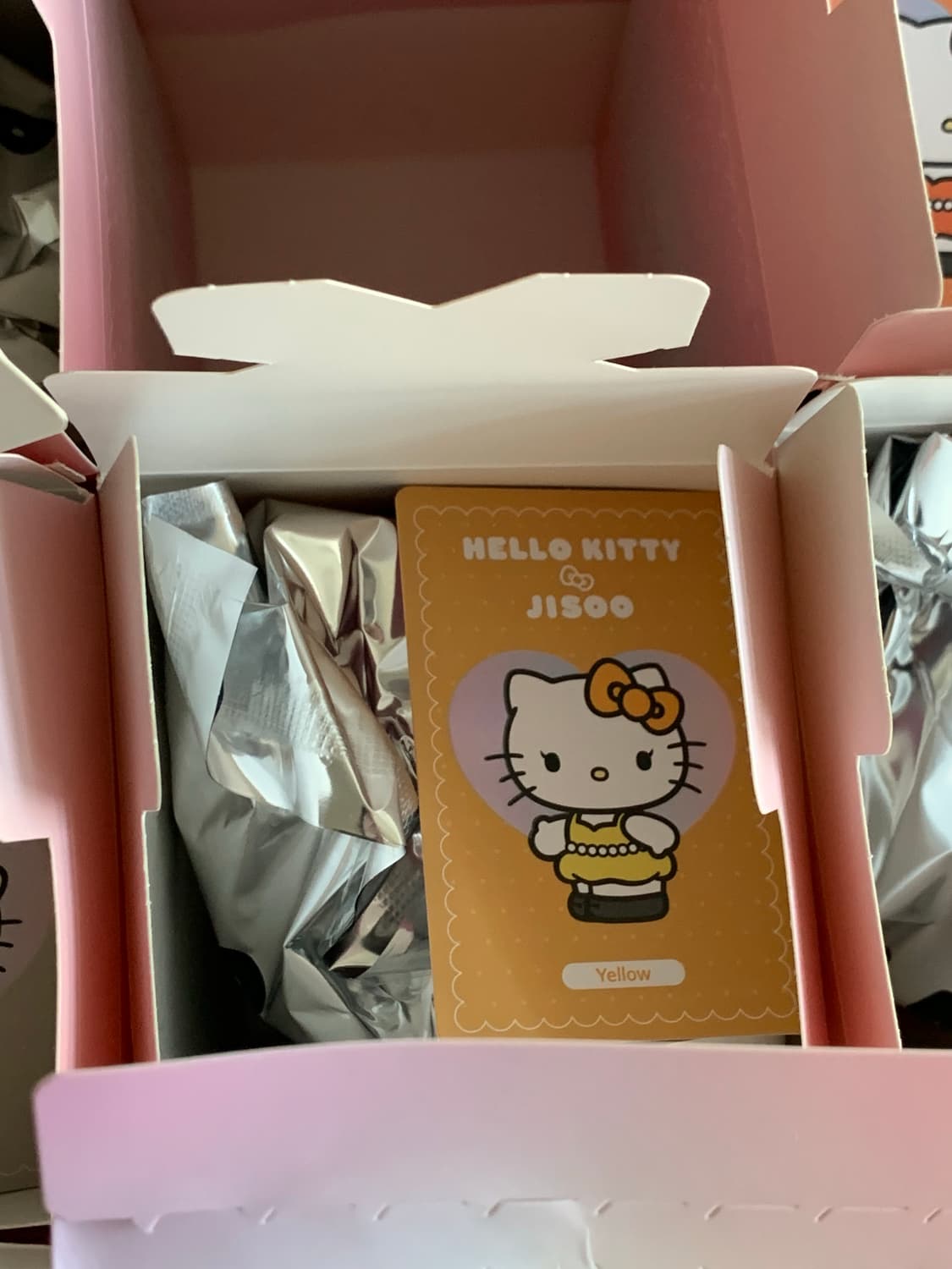 헬로키티 지수키링 옐로 비닐미개봉 상품이미지1
