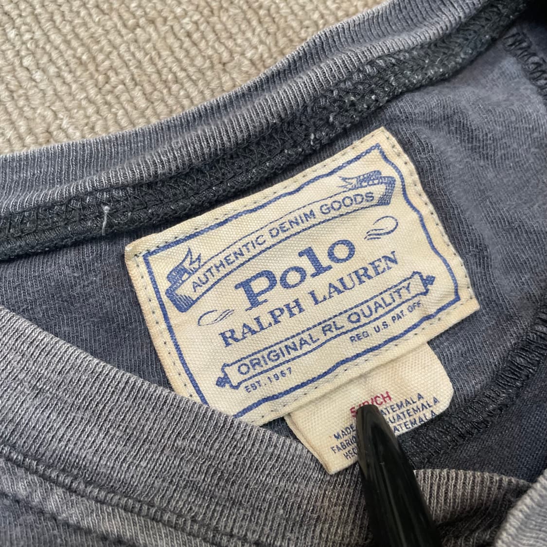 polo 폴로 헨리넥 빈티지 티셔츠 s 상품이미지3