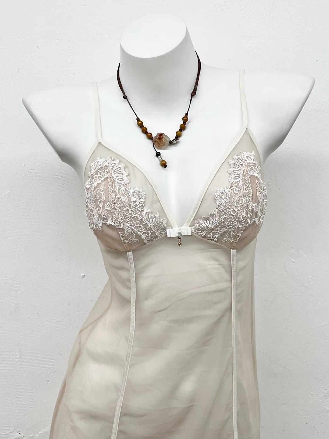 화이트페어리 엔젤 자수 시어 슬립 상품이미지2