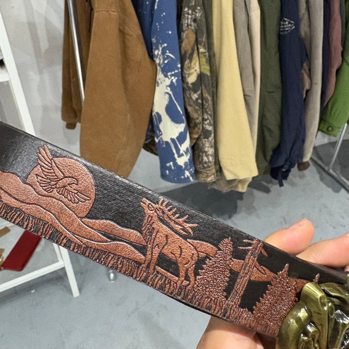빈티지 해골오토바이 벨트 상품이미지3