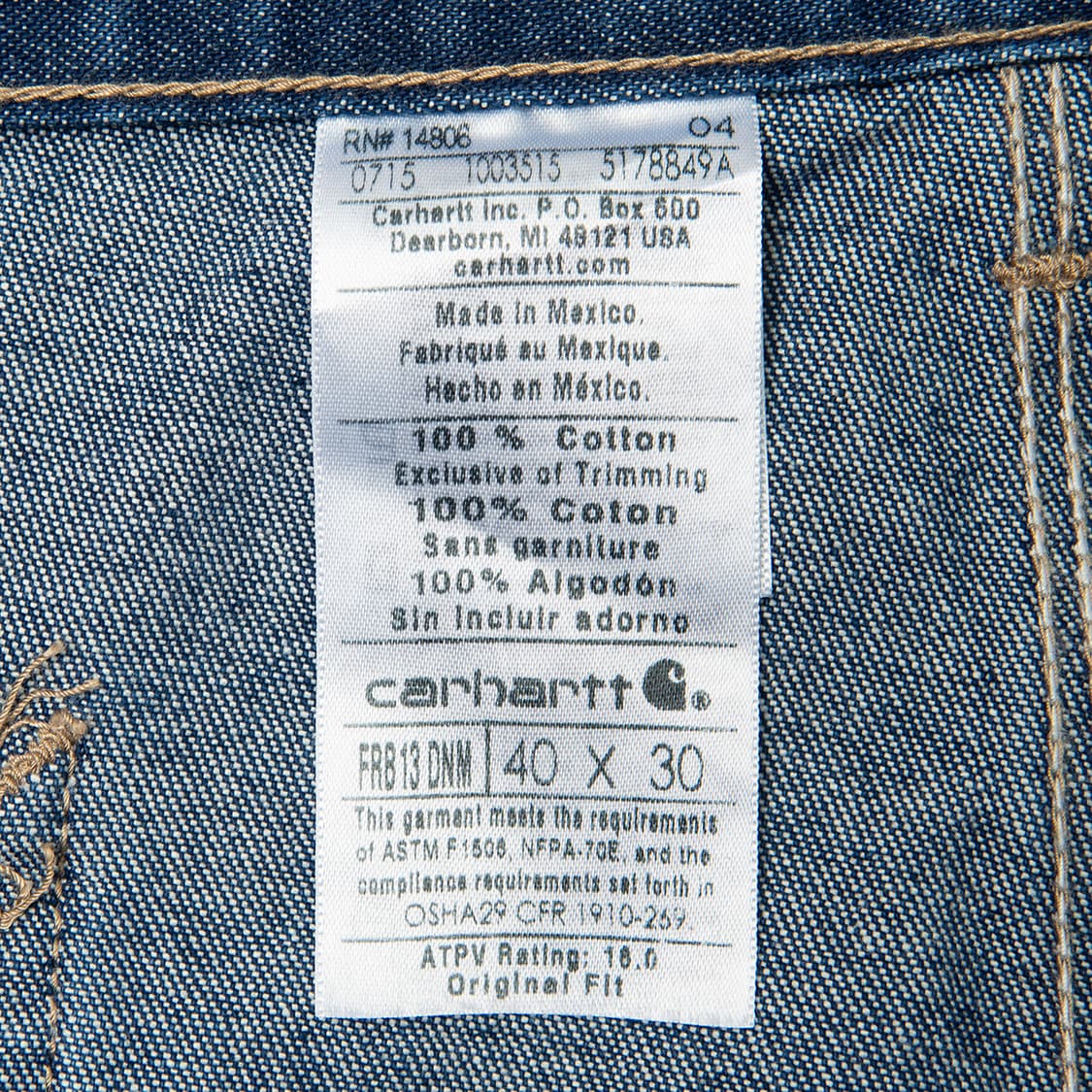 [39] 칼하트 FRB13 DNM 플레임 레지스턴스 카펜터 데님팬츠  상품이미지10