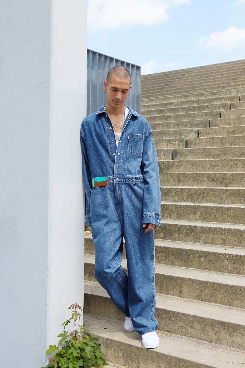 인스턴트펑크 점프수트 오버롤 블루 L (3) 상품이미지3