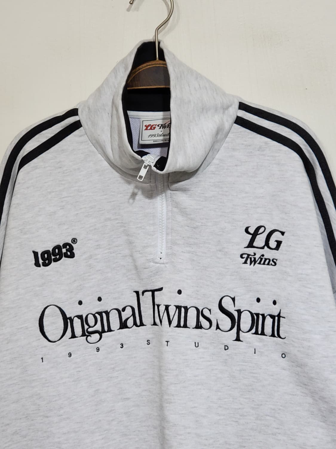 엘지트윈스 빅사이즈 맨투맨 반집업 LG 트윈스 스웨트 티셔츠  상품이미지2