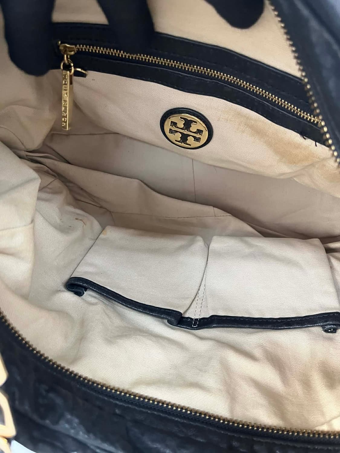 토리버치 가죽 엠보싱 체인 숄더 호보백 토트백 상품이미지6