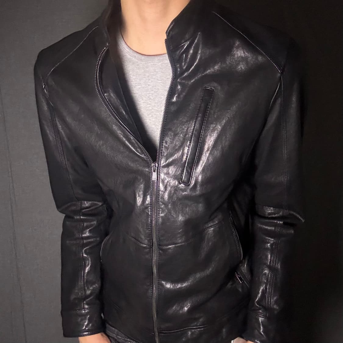 lamb skin leather jacket 상품이미지7