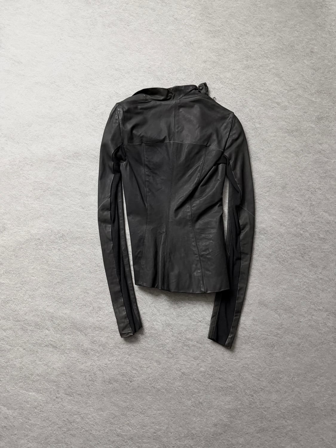 릭오웬스 2010FW 비대칭 하이넥 레더자켓 상품이미지4