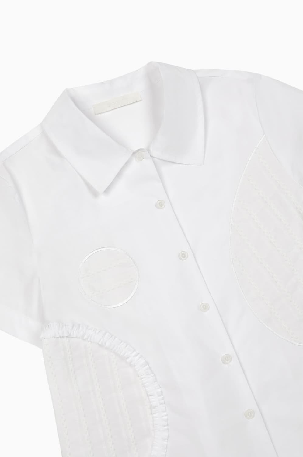 오헤시오 셔츠 블라우스 POINT FRILL SHIRT, WHITE 상품이미지3