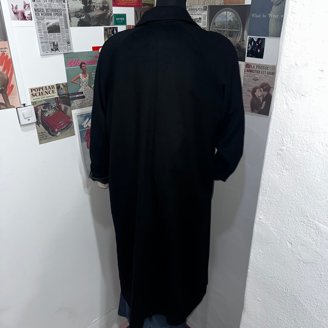 빈티지 미아카르나 퓨어 캐시미어 롱 코트L 상품이미지5