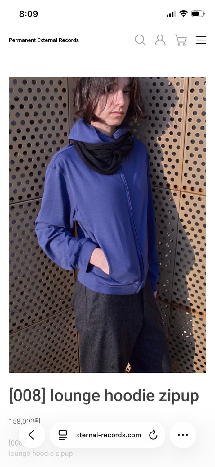 (구매) 4 머듈 라운지 집업 블루 상품이미지1