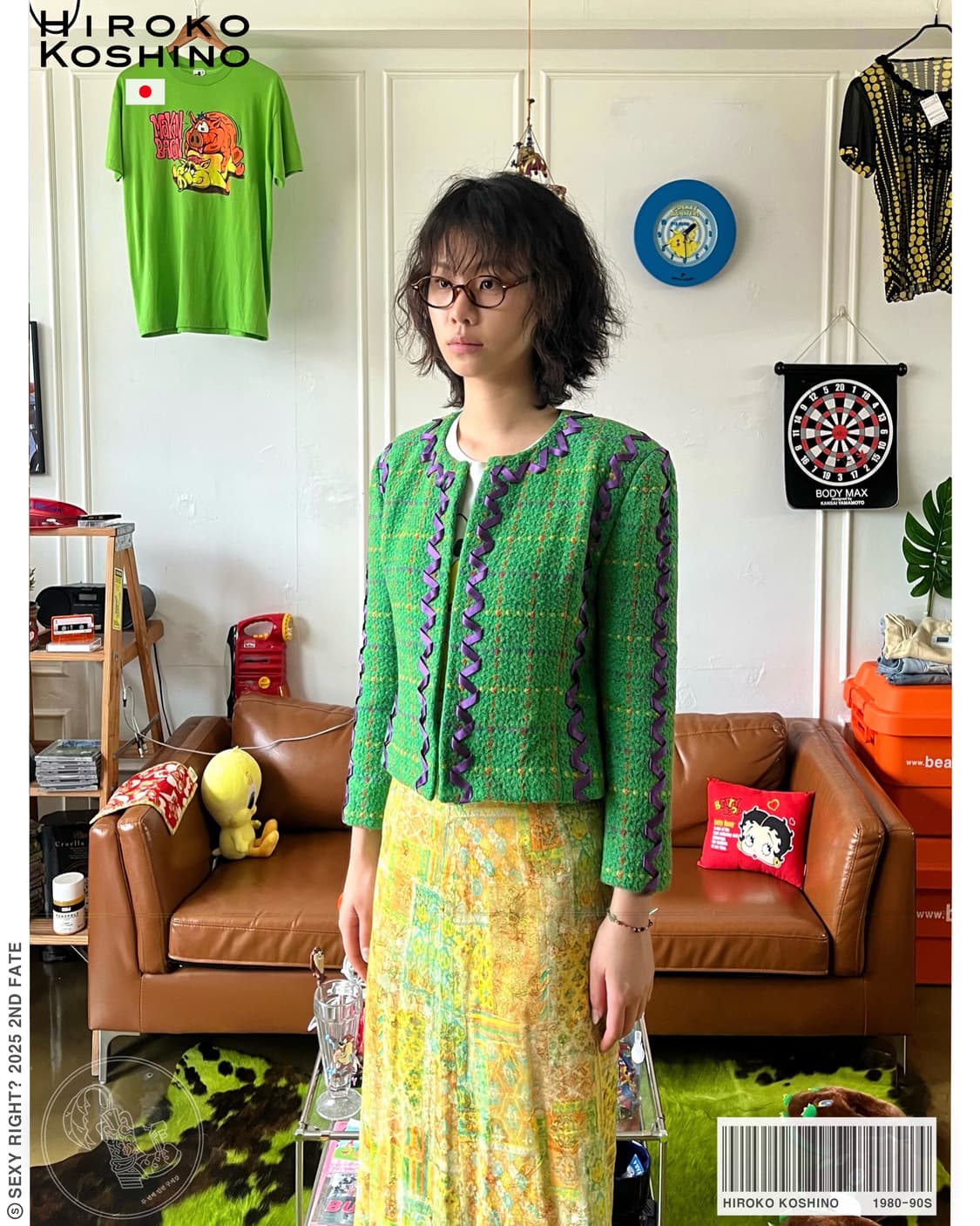 1980-90s HIROKO KOSHINO Old Tweed Jacket 상품이미지1