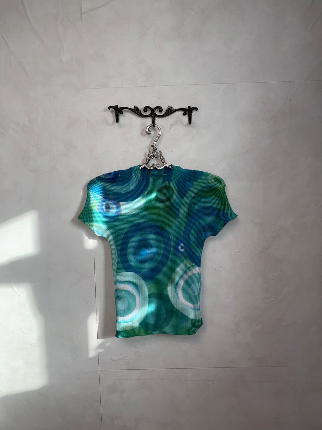 YOICHEU blue circle pleats half blouse 상품이미지2