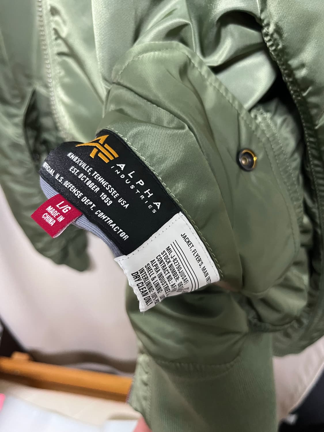 알파인더스트리 ma-1 L 상품이미지4