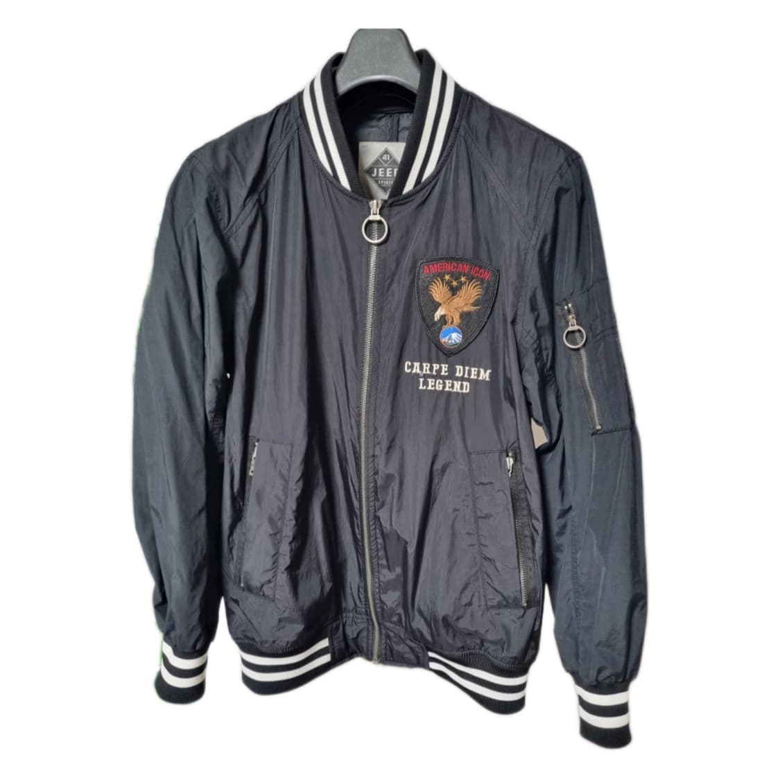 🔥지프 와펜 자수 블랙 항공 점퍼🔥 상품이미지1