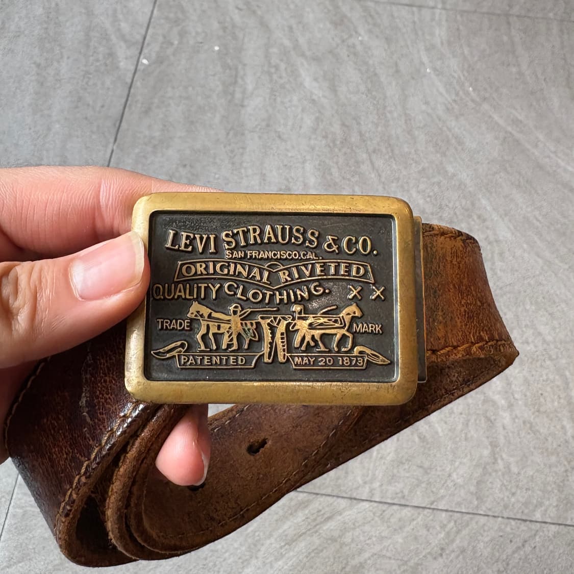 리바이스 웨스턴 버클 레더 벨트 상품이미지4