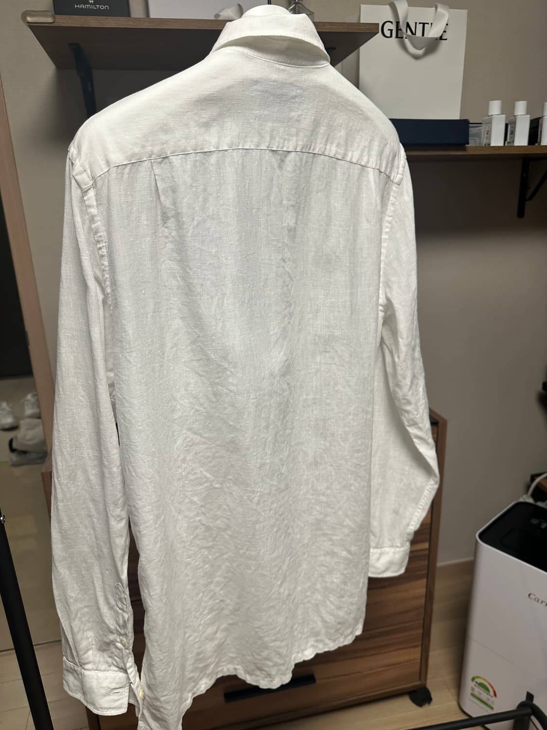 라코스테 린넨 100% 셔츠 화이트 (100)   상품이미지9