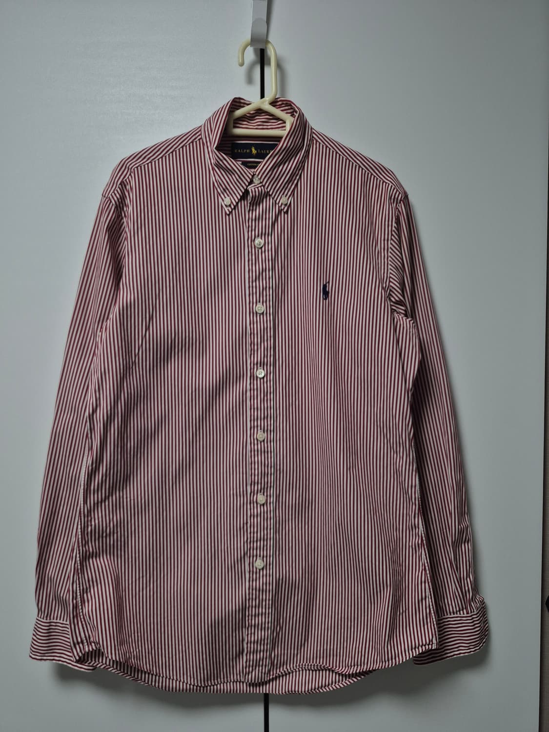 폴로랄프로렌 레드/화이트 스트라이프 셔츠 남성 S사이즈 상품이미지1