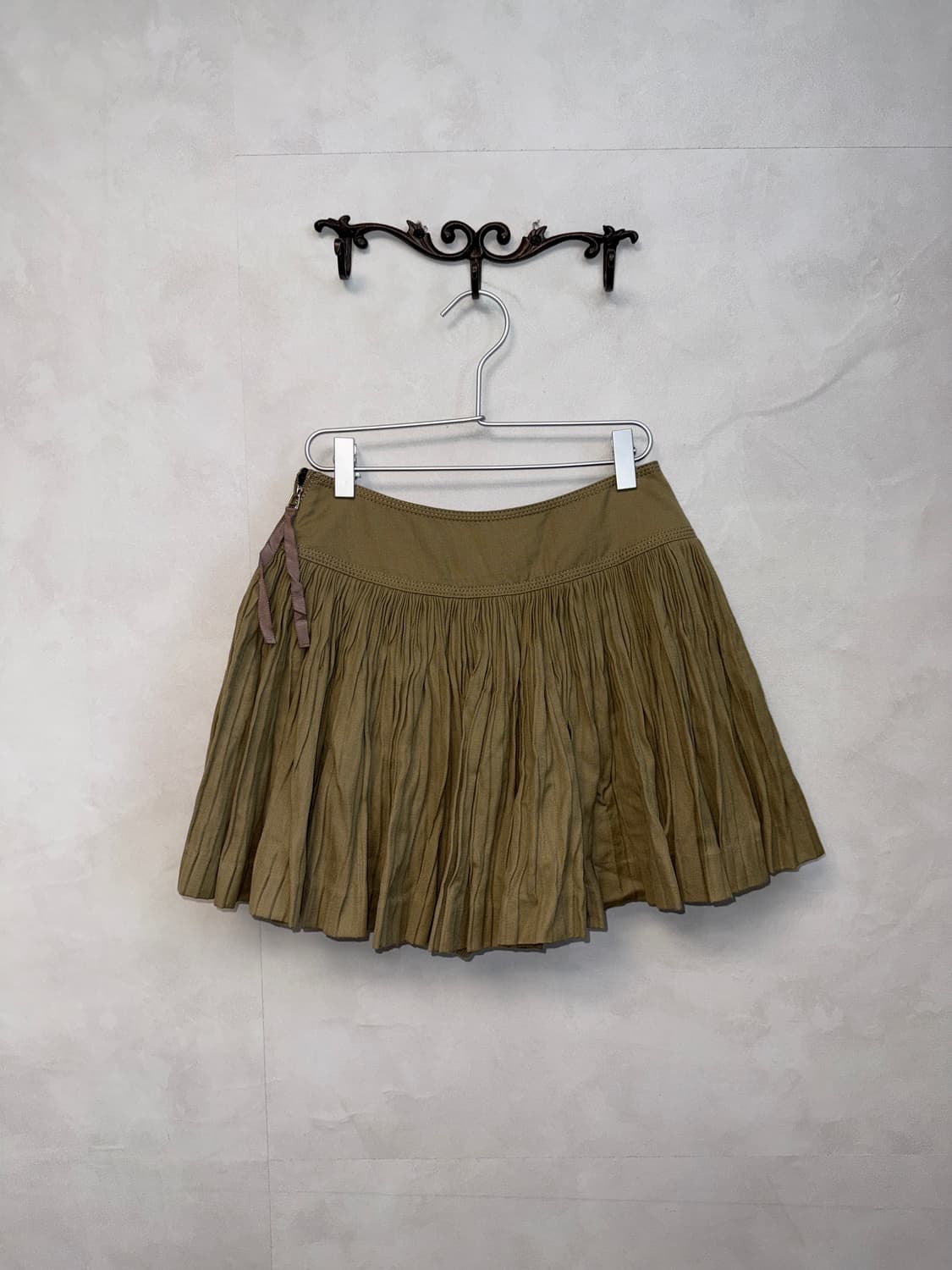 O’2ND beige pleats mini skirt 상품이미지4