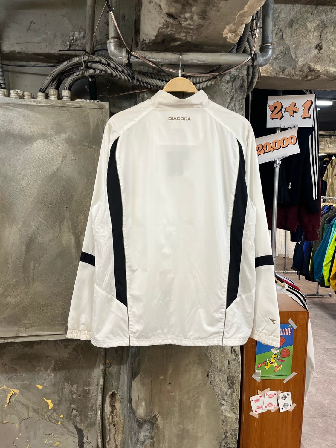 디아도라 배색 바람막이 화이트 110 #csz3746 상품이미지2